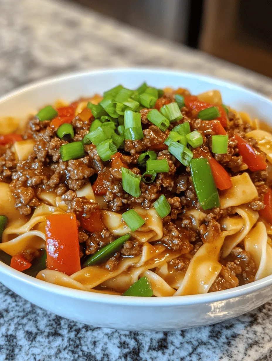 Stunning Mongolian Ground Beef Noodles Recipe for a Quick Dinner Delight
