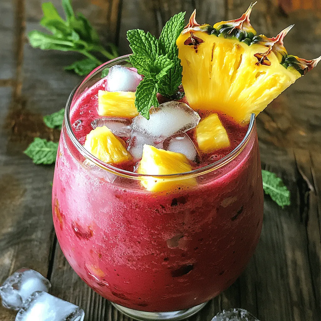 Refreshing Hibiscus Tea Pineapple Smoothie: A Tropical Delight