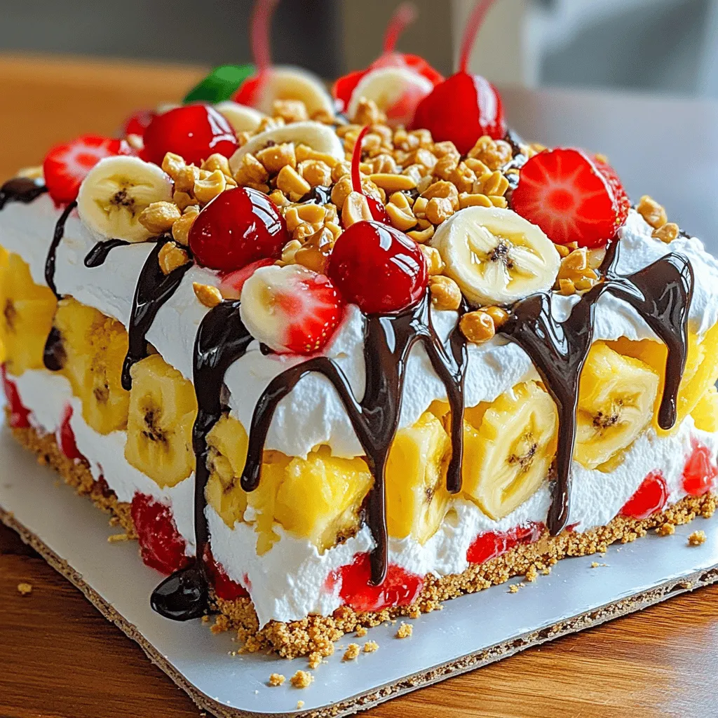 No-Bake Banana Split Cake Simple and Delicious Treat