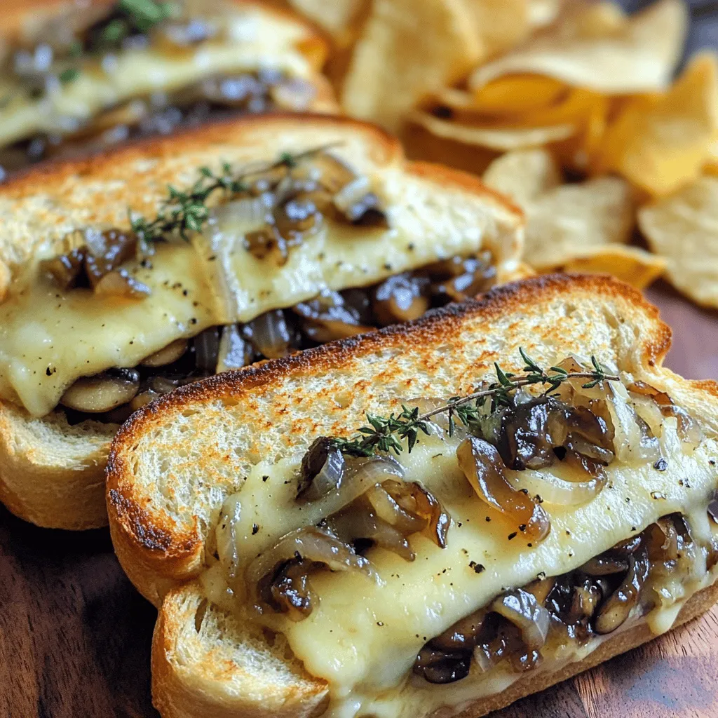 Grilled Cheese with Gouda, Roasted Mushrooms, Delight