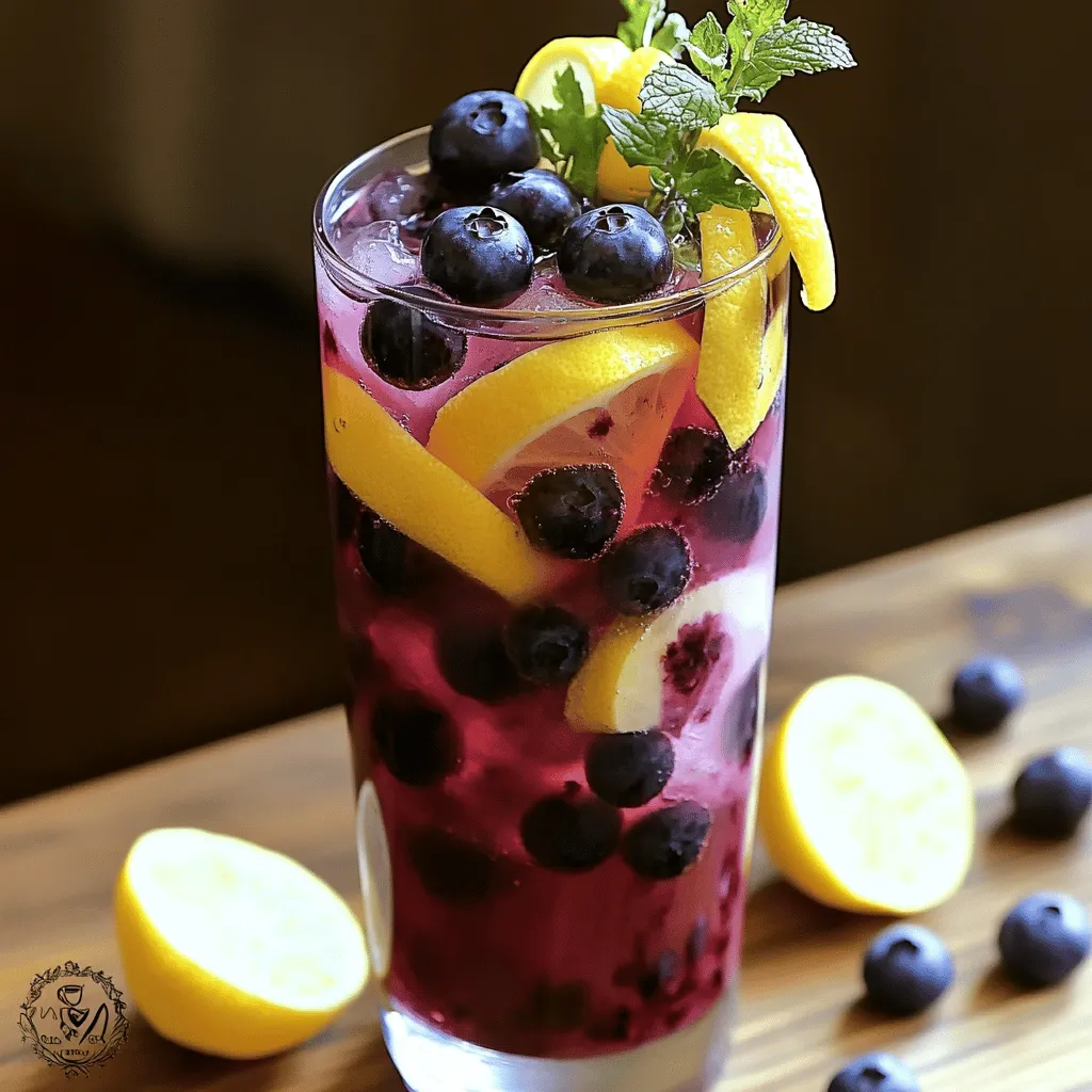 How to Make Blueberry Tea Lemonade Refreshing Drink