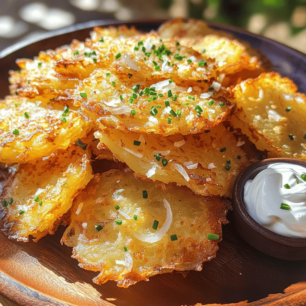 - 4 medium russet potatoes - 1 small onion, finely grated - 2 tablespoons all-purpose flour - 1 teaspoon salt - 1/2 teaspoon black pepper - 1/4 teaspoon garlic powder - 1/4 teaspoon smoked paprika - 3 tablespoons vegetable oil (or clarified butter)