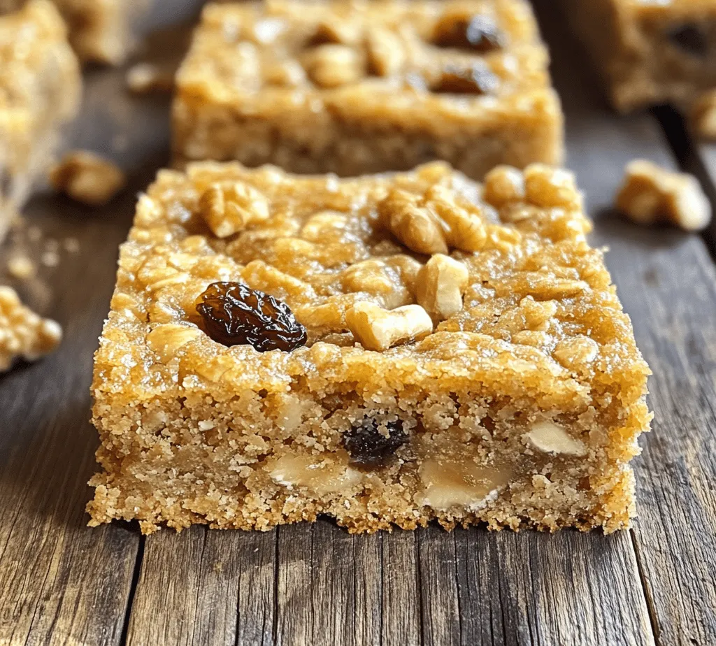 Chewy Oatmeal Raisin Cookie Bars are a delicious and convenient variation of the beloved oatmeal raisin cookie. For those who grew up enjoying warm cookies straight from the oven, this recipe offers a nostalgic twist that brings back fond memories while catering to modern baking trends. These bars are not only a treat for the taste buds but also a healthier option for those who are health-conscious yet want to indulge in a sweet snack.