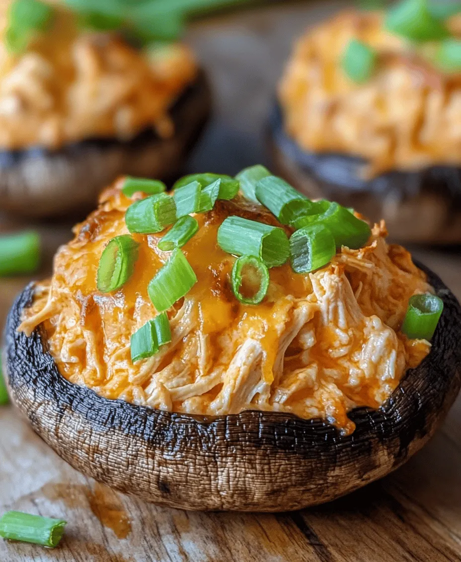 If you’re on the hunt for a game-changing appetizer that will impress your guests and satisfy your cravings, look no further than Buffalo Chicken Dip Stuffed Baked Mushrooms. This delectable dish combines the iconic flavors of buffalo chicken dip with the earthy richness of portobello mushrooms, creating a mouthwatering experience that caters to both buffalo chicken enthusiasts and mushroom lovers alike. Whether you’re hosting a lively gathering, planning a game day feast, or simply want to indulge in a flavorful snack, these stuffed mushrooms are sure to be a hit.