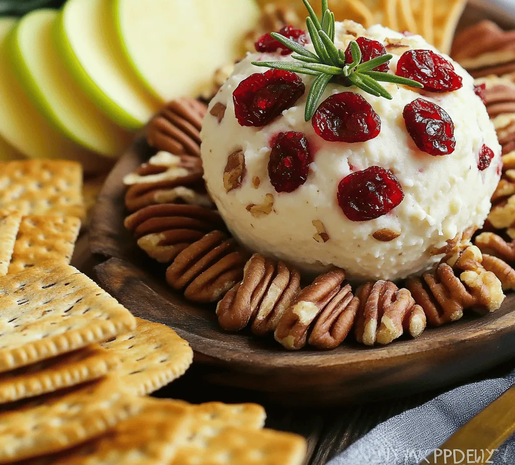 The Cranberry Pecan Cheese Ball is a delightful appetizer that combines creamy textures with a burst of flavors, making it the perfect addition to your next gathering. Whether you