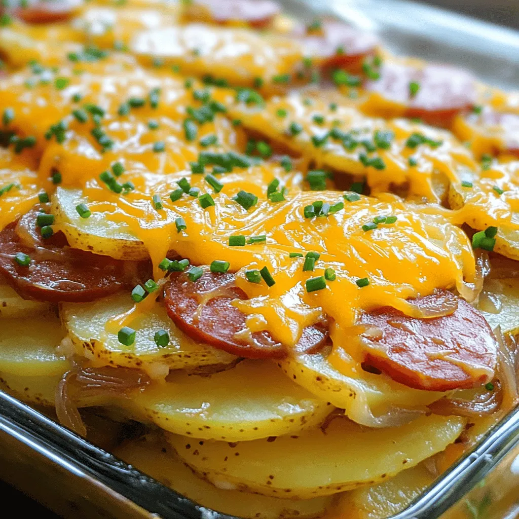 Kielbasa Cheesy Potato Casserole Tasty and Easy Recipe