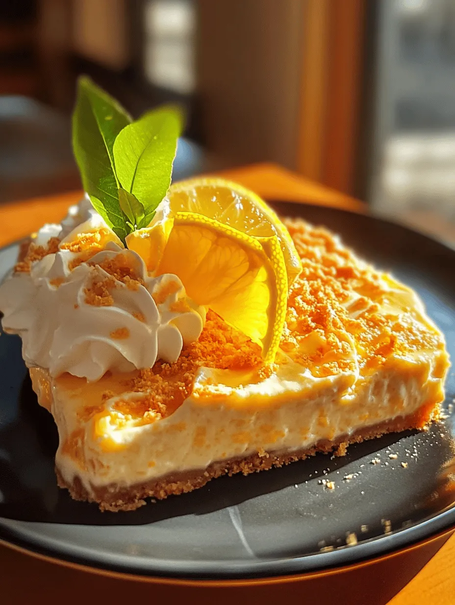 Zesty No Bake Lemon Pie: A Refreshing Dessert Recipe