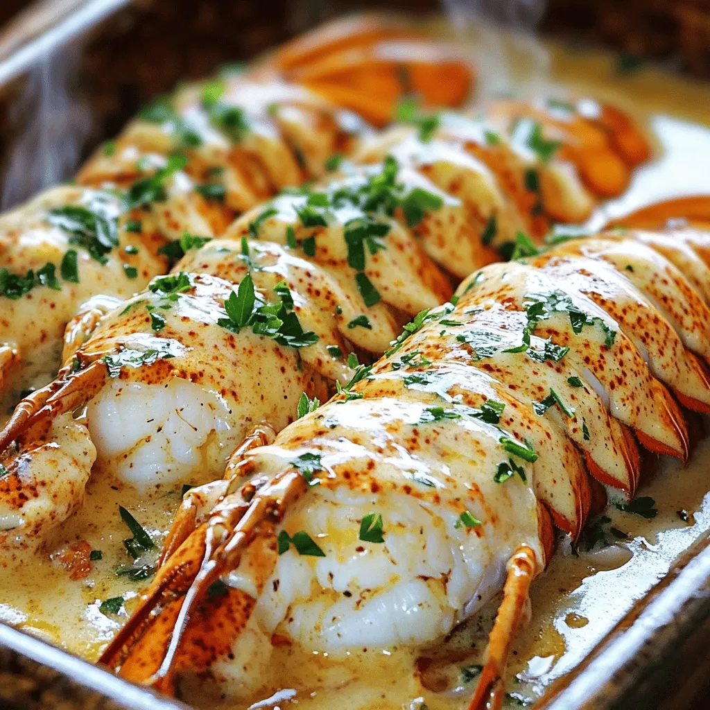 Creamy Garlic Butter Lobster Tails Luscious Delight