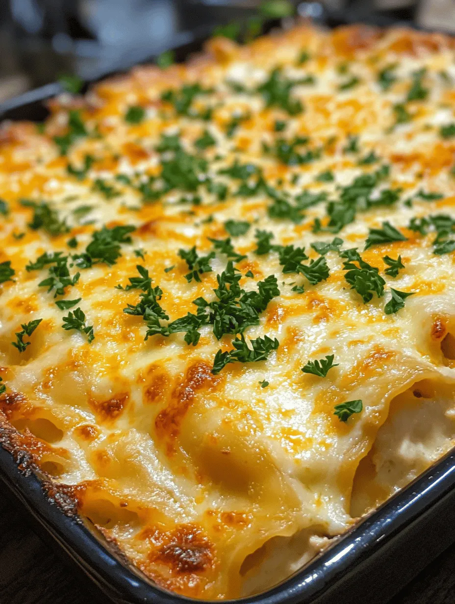 Indulge in Homemade Creamy Chicken Lasagna with White Sauce