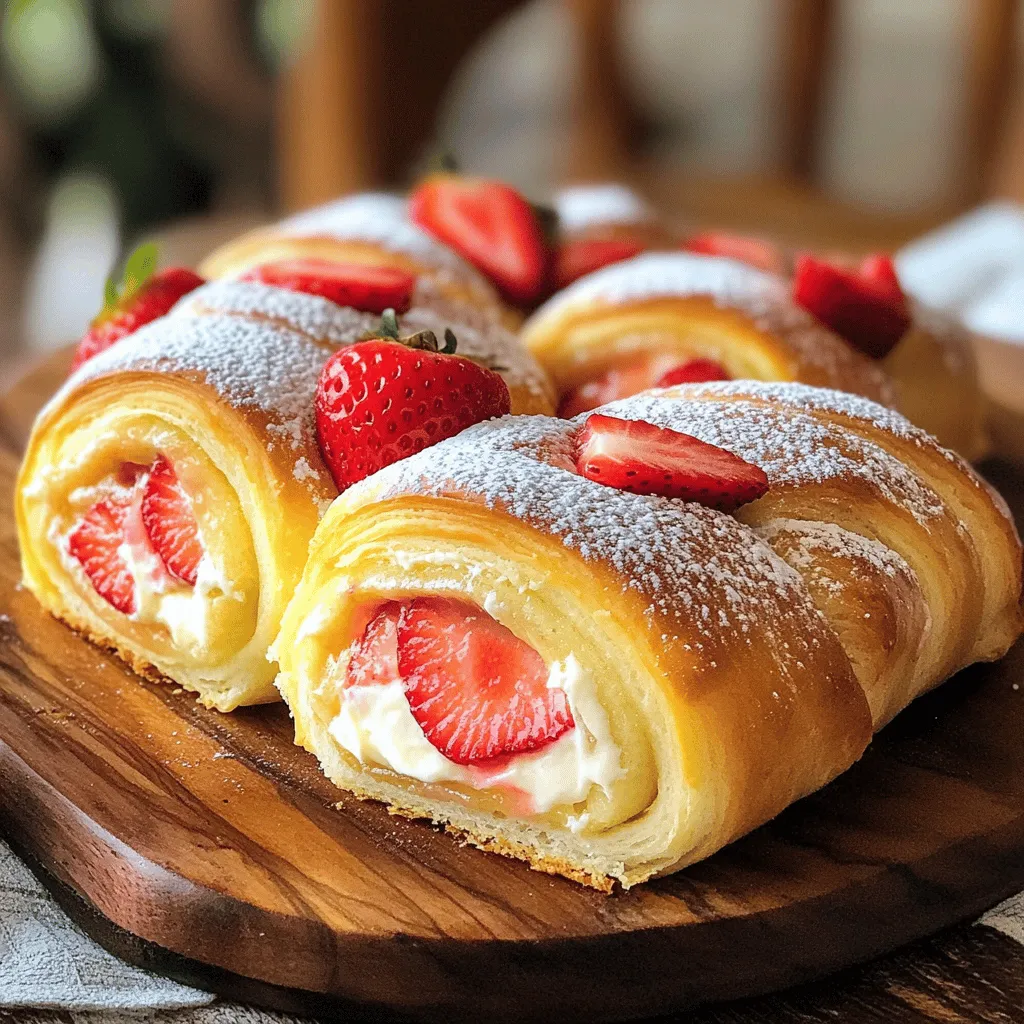 To make the perfect strawberry cheesecake sweet rolls, you need a few simple ingredients. Gather these items before you start cooking: