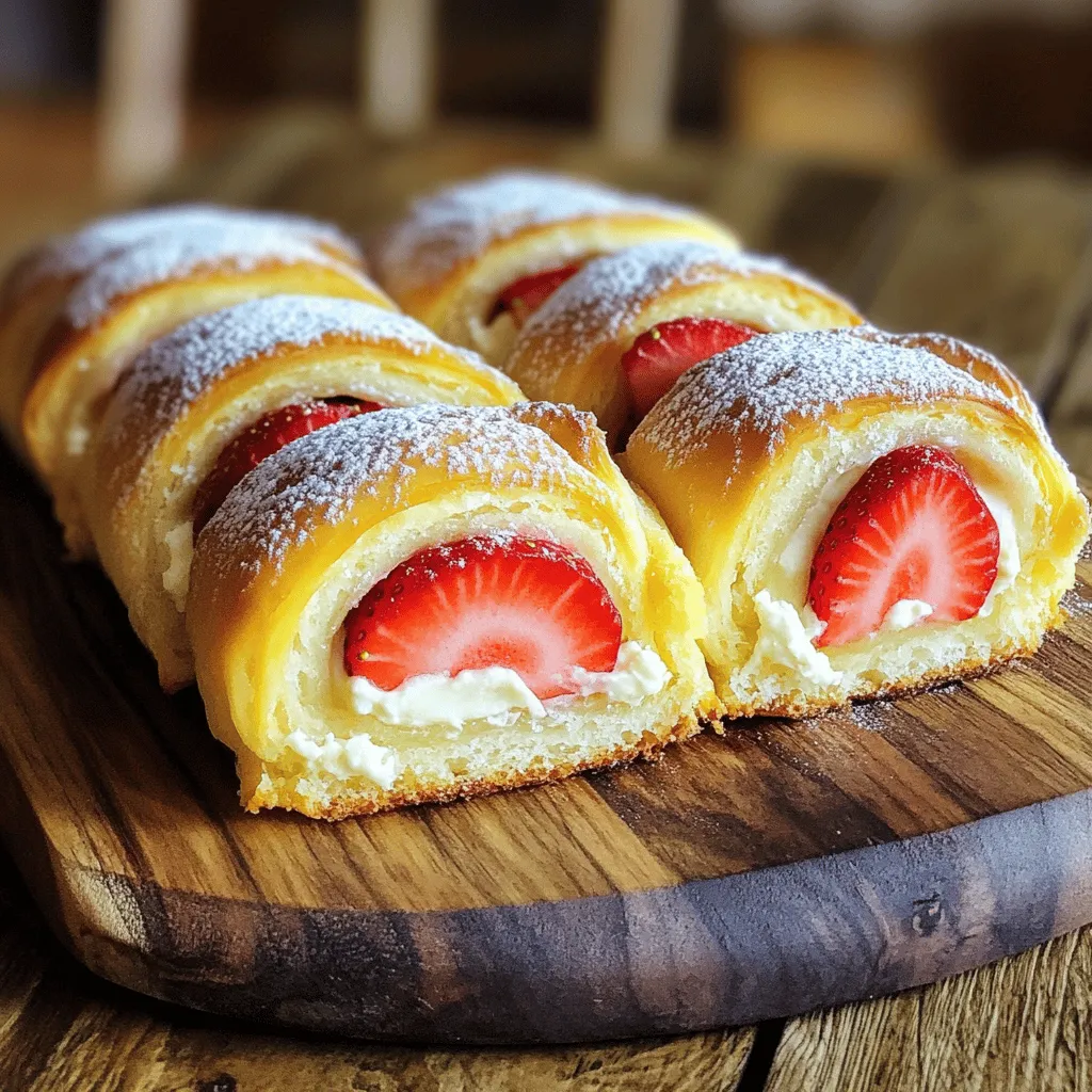 Strawberry Cheesecake Sweet Rolls Tasty Dessert Idea