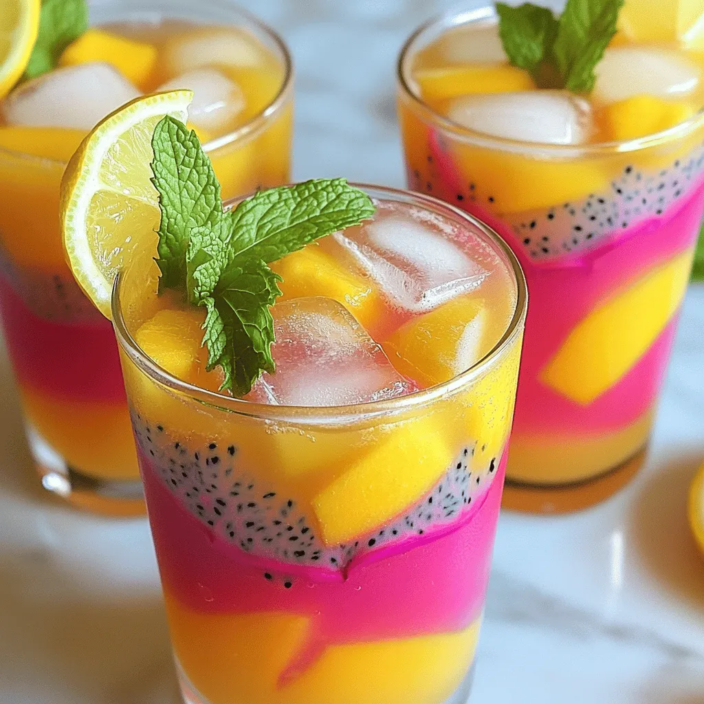 Mango Dragon Fruit Lemonade Refreshing Summer Delight