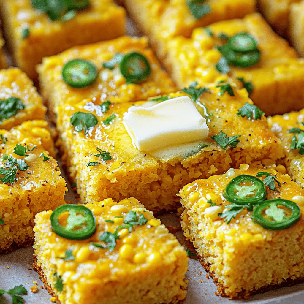 To make Spicy Jalapeno Cornbread, you need a few key ingredients. The base includes 1 cup of cornmeal and 1 cup of all-purpose flour. These give the cornbread its fluffy texture. You also need ½ cup of sugar for sweetness. Baking powder helps it rise, so include 1 tablespoon of that, along with ½ teaspoon of salt for flavor.