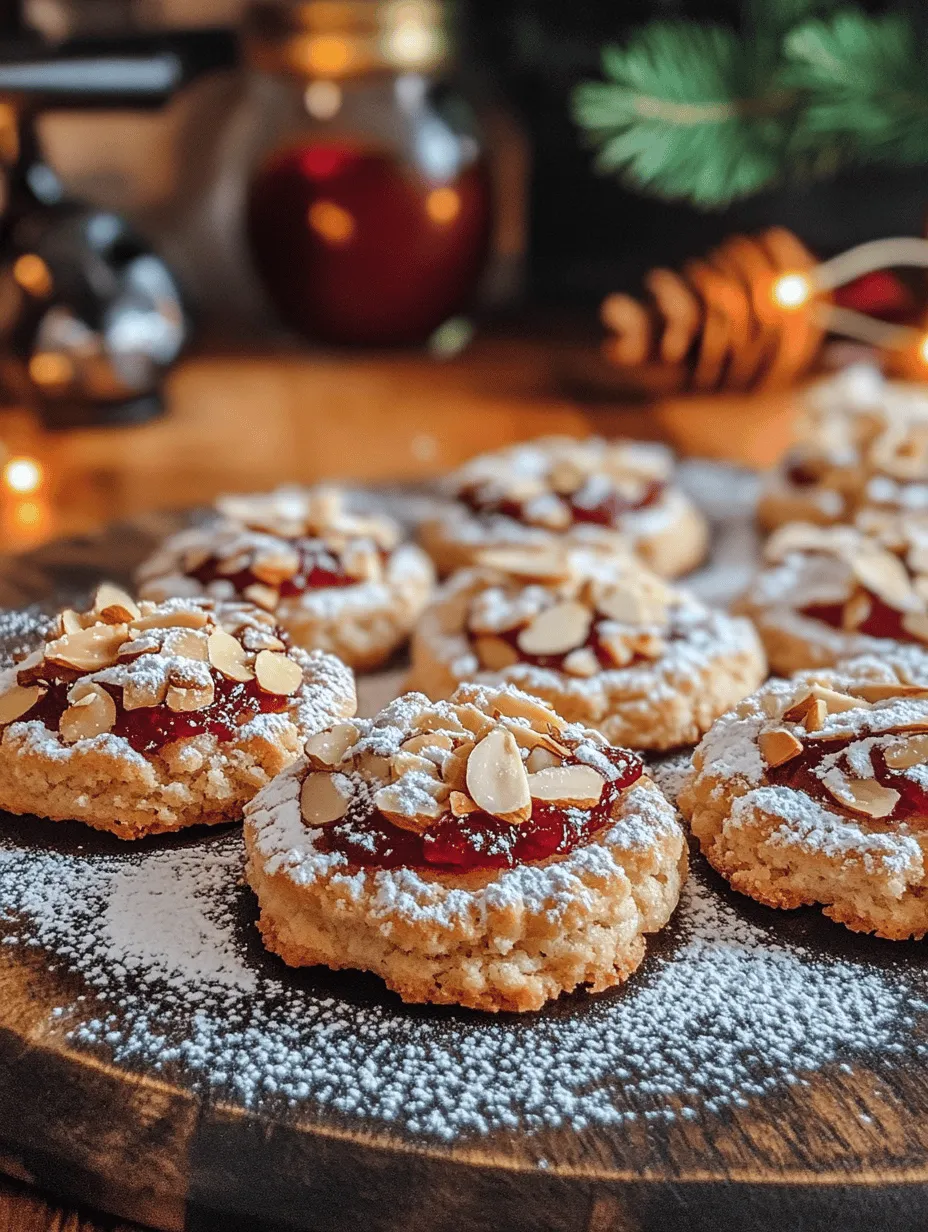 Raspberry-Filled Almond Snow Cookies: A Festive Delight