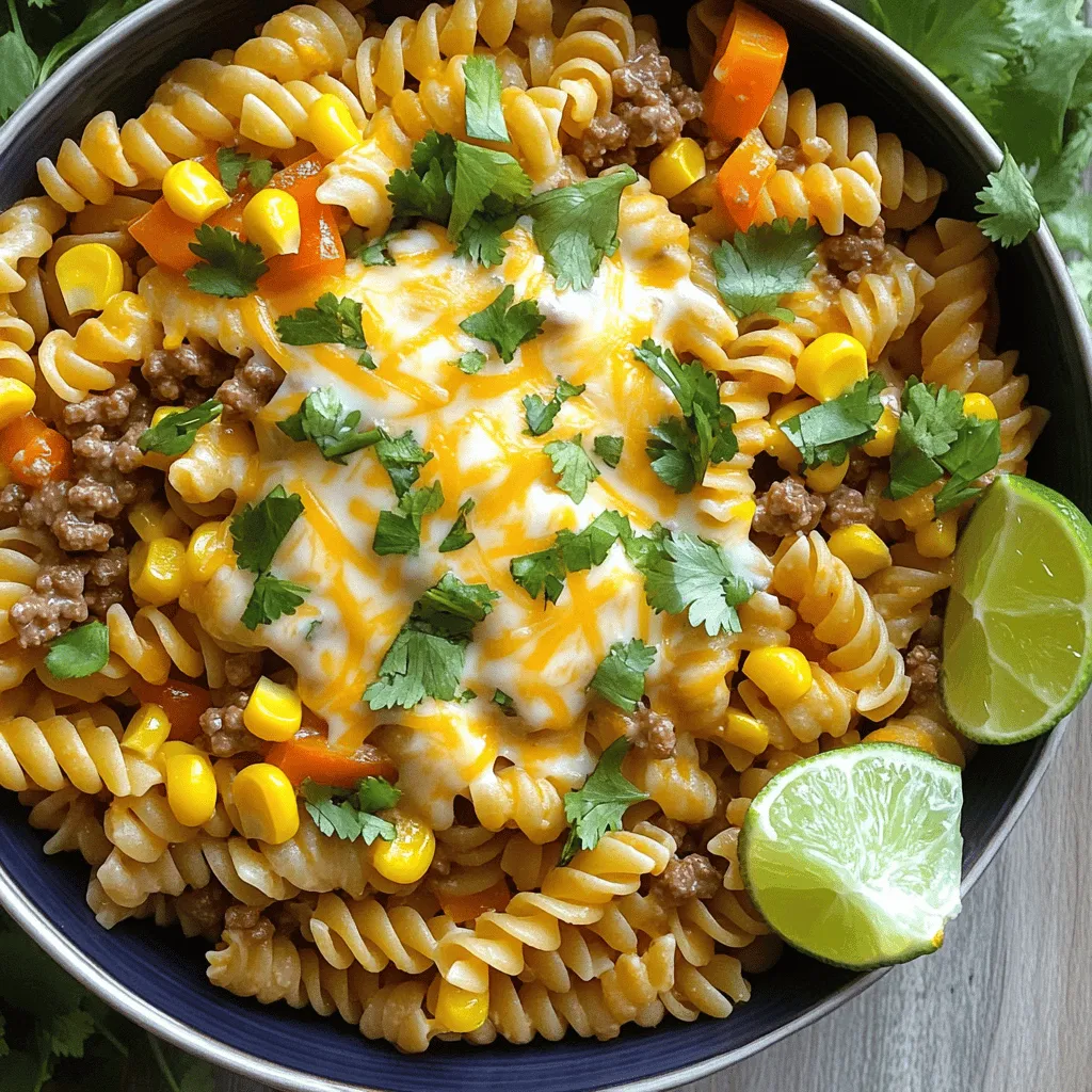 One-Pot Beef Taco Pasta Quick and Flavorful Meal