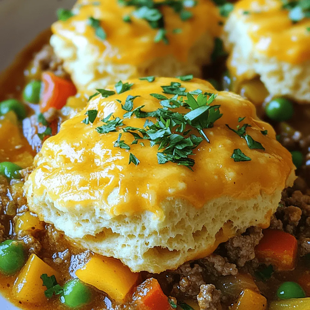 Cheddar Bay Ground Beef Cobbler Savory Comfort Meal