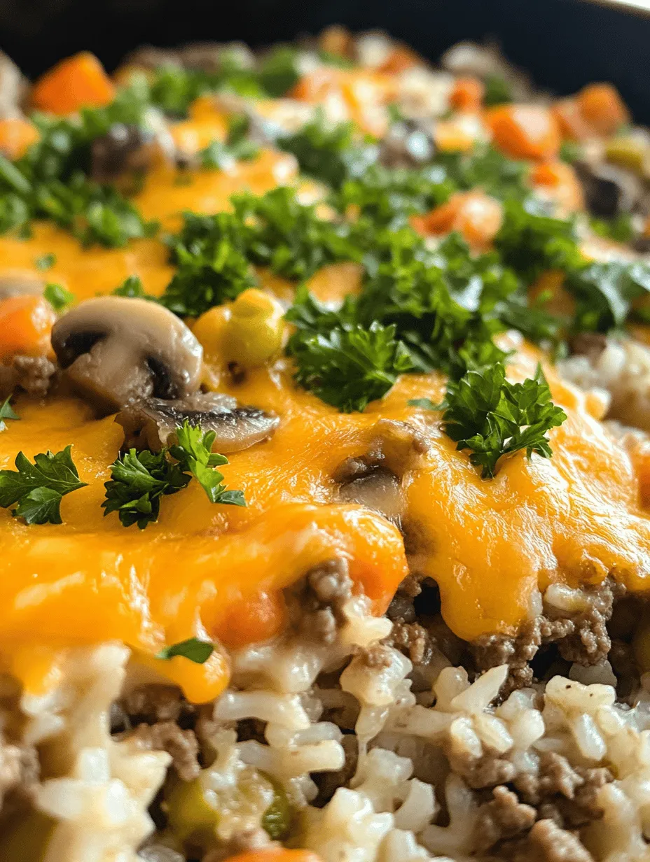 Hearty Cheesy Beef Rice Casserole for Cozy Nights
