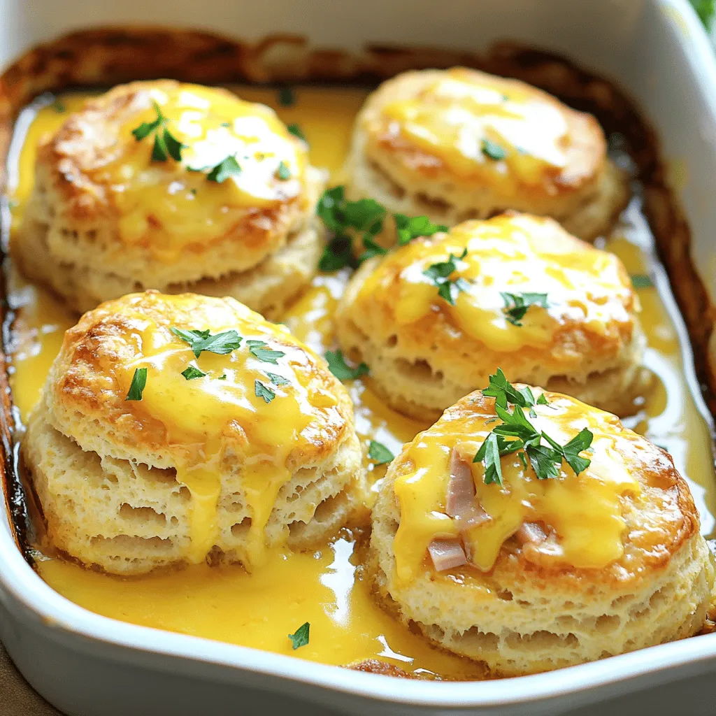 Ham and Cheese Butter Swim Biscuits Recipe Delight