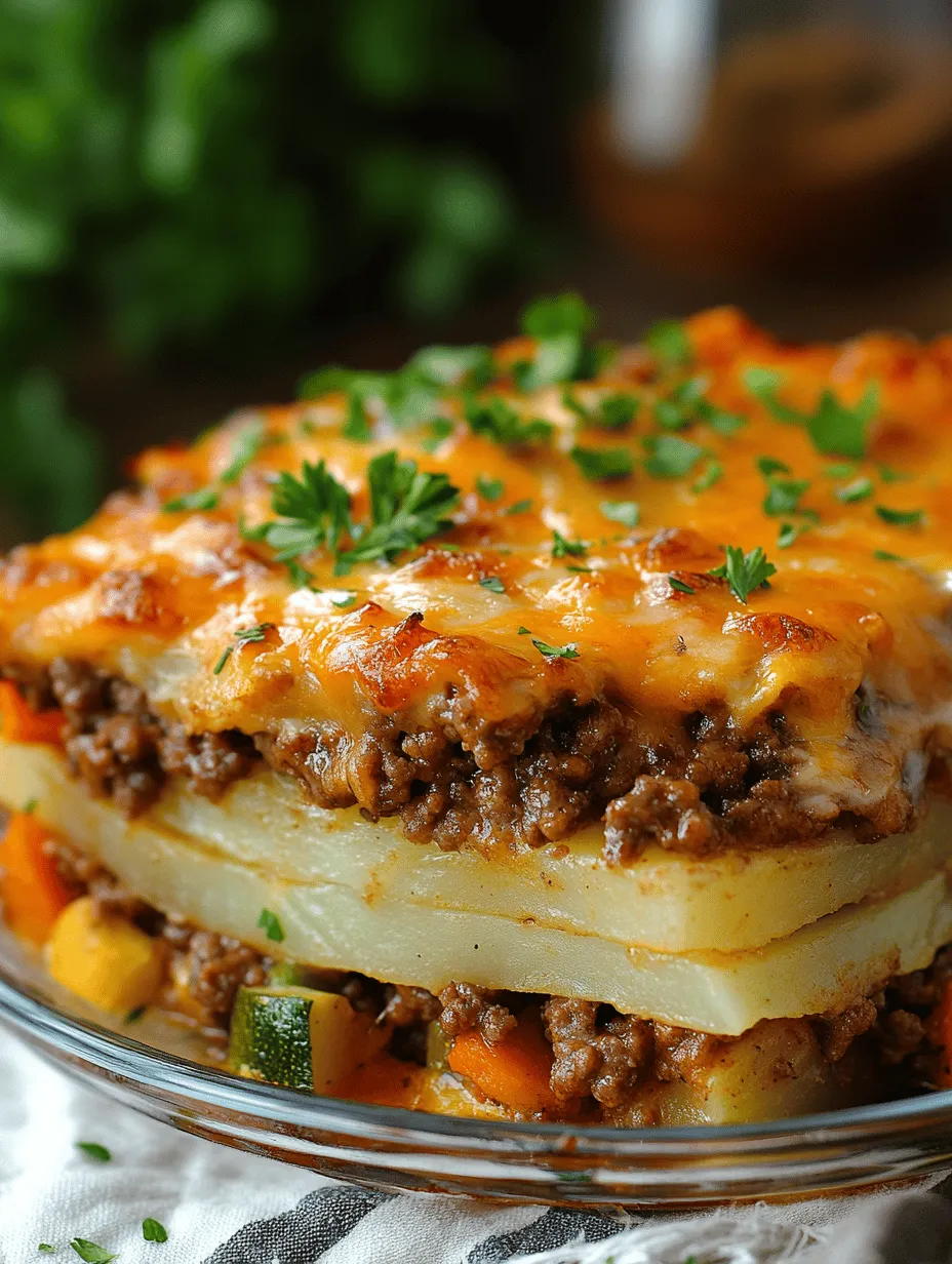 Hamburger Potato Casserole Delight: A Comforting Family Meal