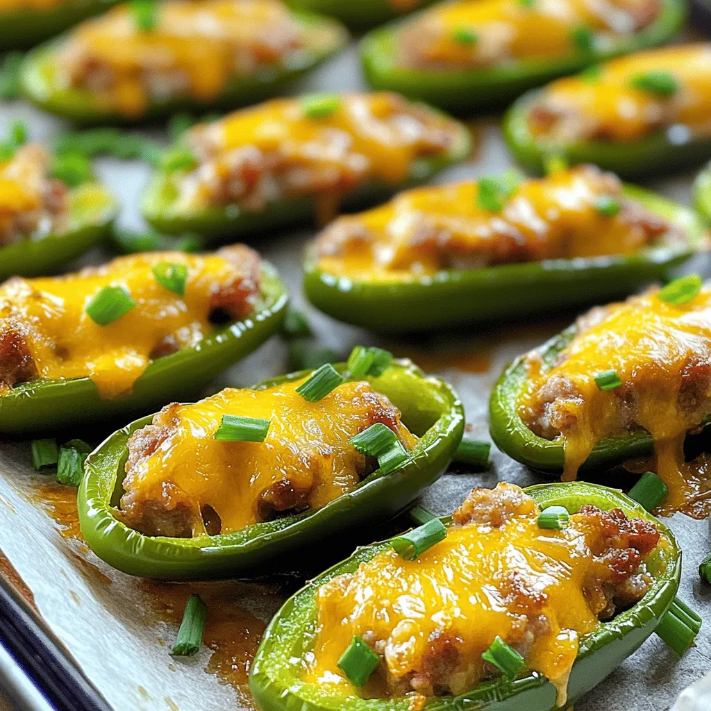 Spicy Bliss: Sausage Stuffed Jalapeños