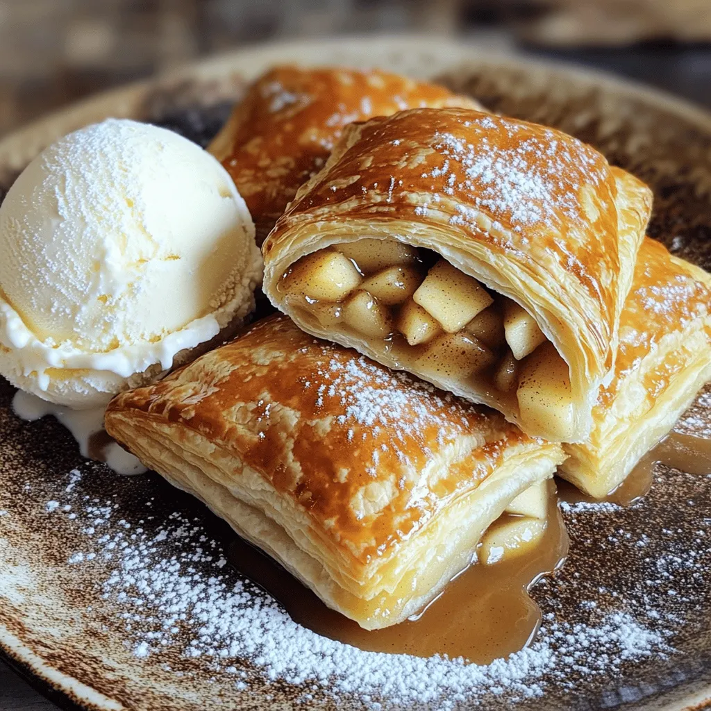 Warm Apple Turnovers with Vanilla Ice-Cream Delight