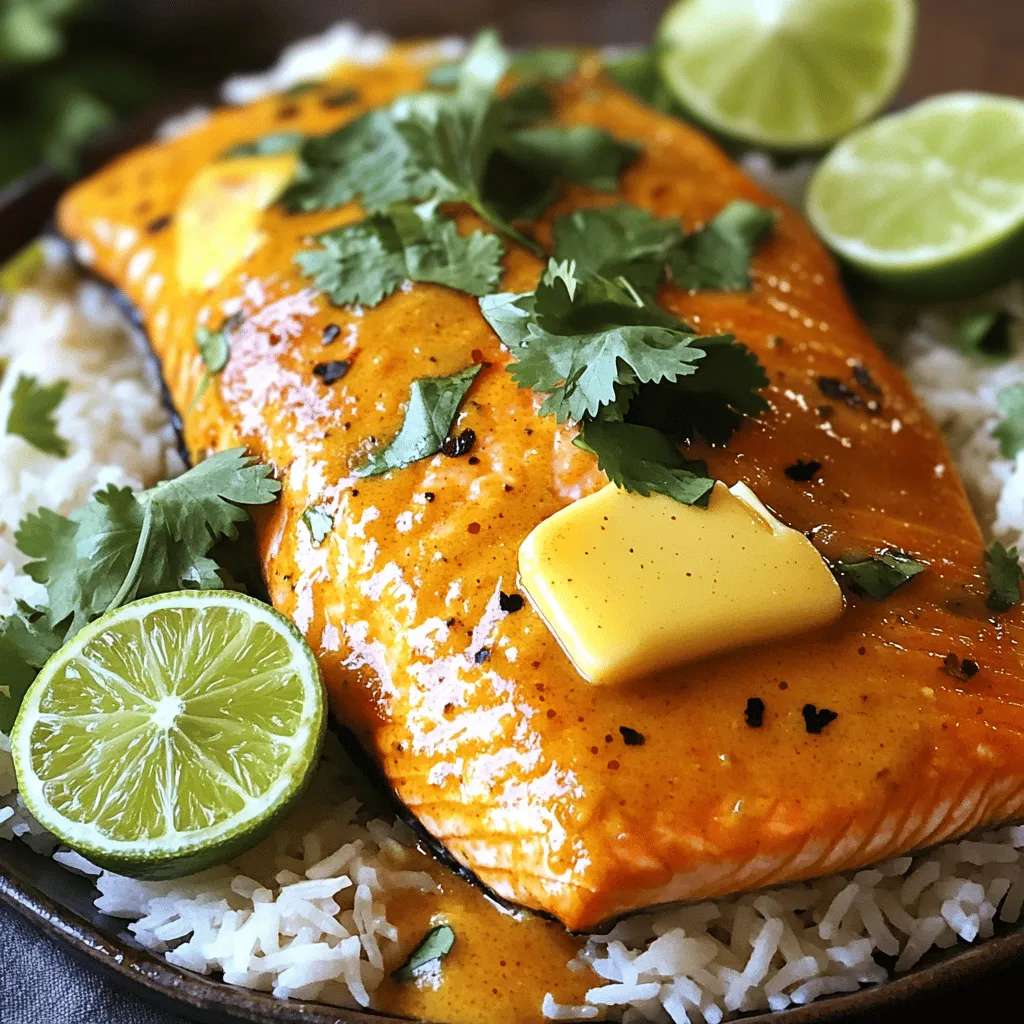 Coconut Curry Salmon with Garlic Butter Delightful Meal