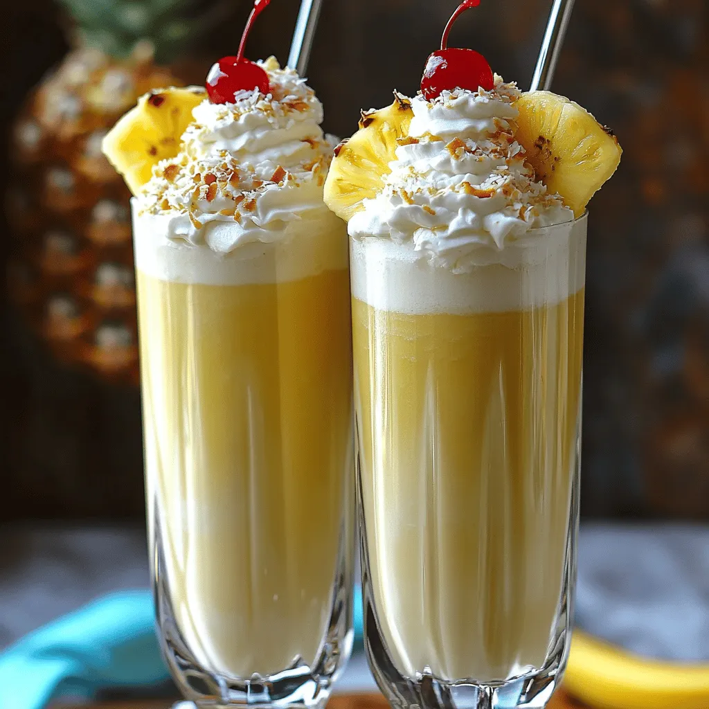 Pina Colada Milkshakes Recipe for a Tropical Treat