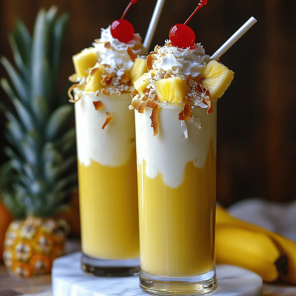 To make a great Pina Colada milkshake, you need just a few key ingredients. First, vanilla ice cream is a must. It gives the milkshake that creamy texture. You