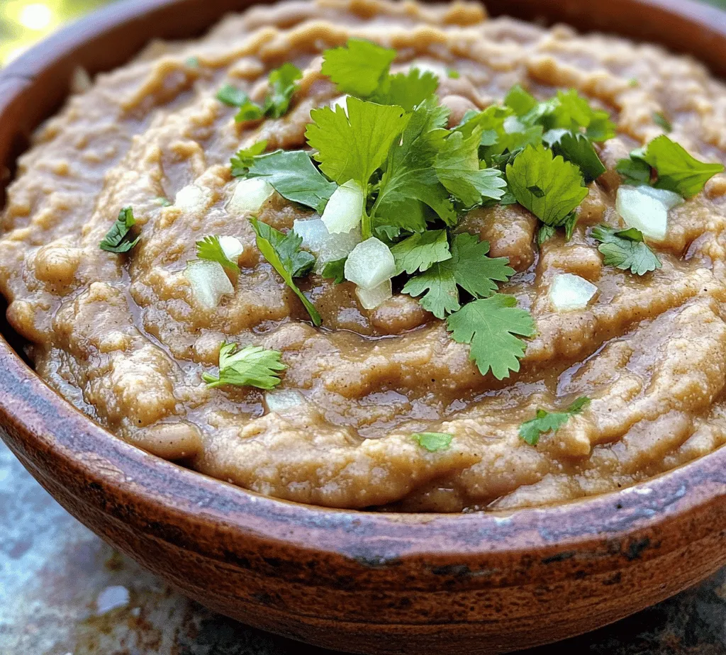 Refried beans are a beloved staple in various cuisines, most notably in Mexican dishes, where they provide a hearty and flavorful component to a meal. This dish not only adds depth and richness but also serves as a versatile ingredient that can complement tacos, burritos, nachos, and more. Making refried beans from scratch is an excellent way to ensure a creamy texture and rich flavor that pre-packaged varieties often lack. By using simple, wholesome ingredients, you can create a nutritious dish that elevates any meal.