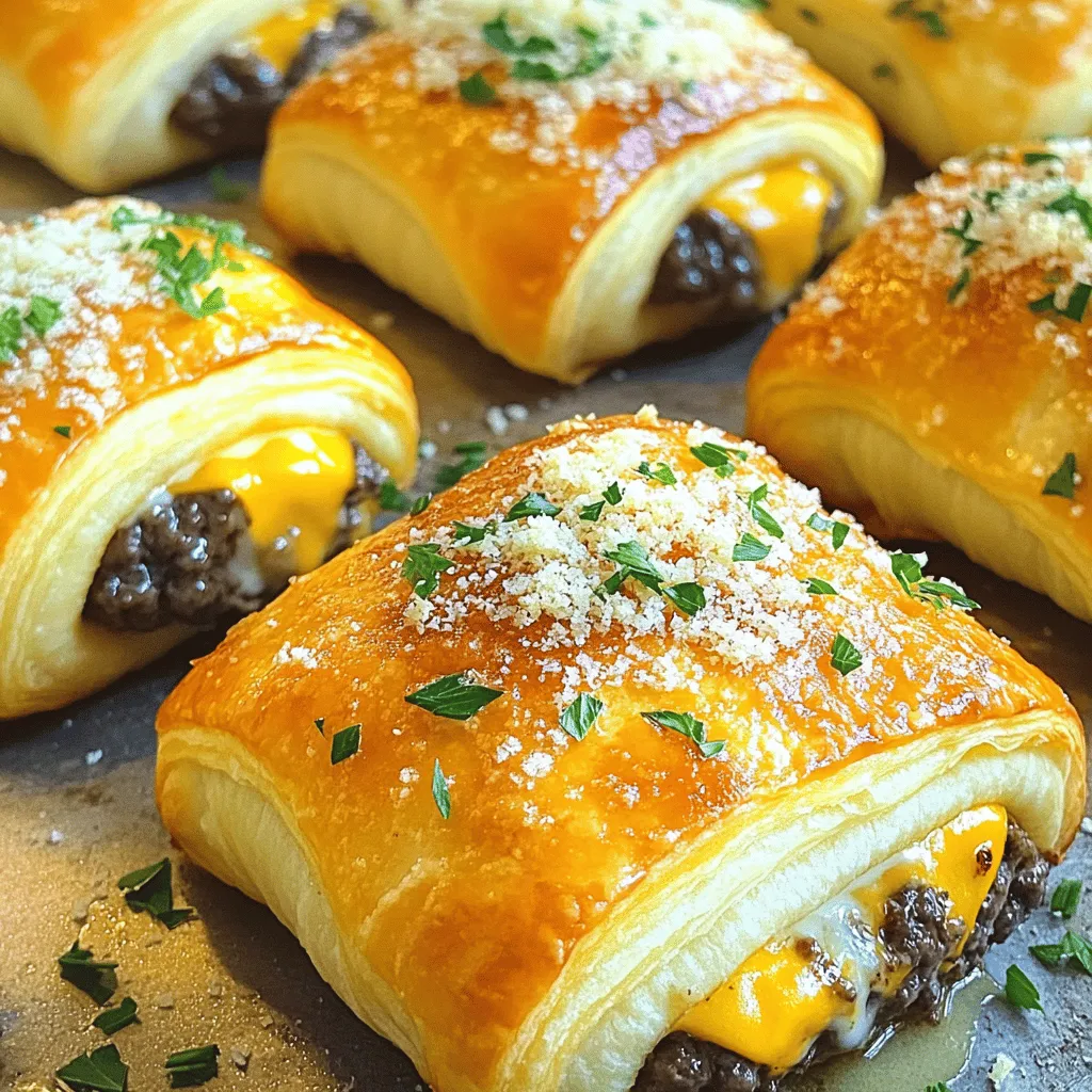 Garlic Parmesan cheeseburger bombs are fun, tasty snacks. They are cheesy burger bites wrapped in dough. These bites are not your typical cheeseburger. They pack a burst of flavor in every bite.