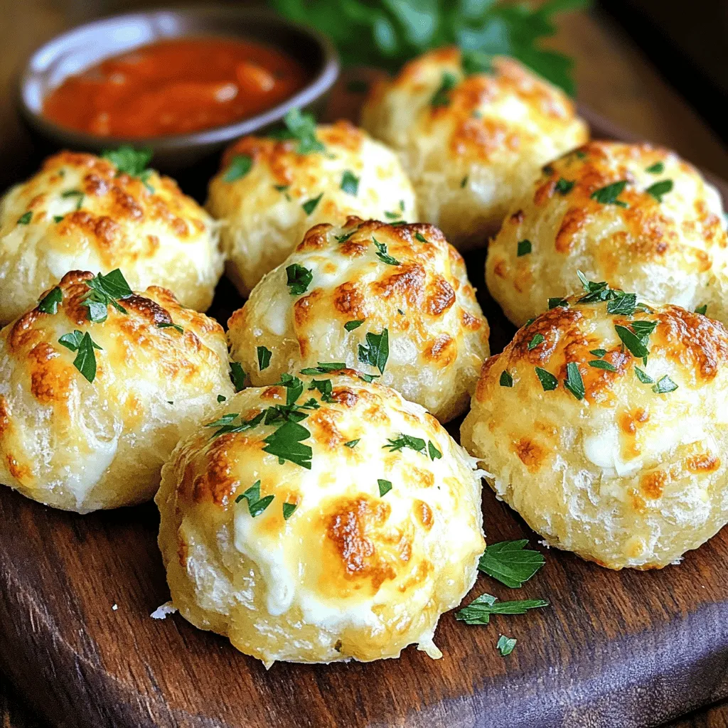 The main ingredients for cheesy garlic bombs are simple. You need biscuit dough, mozzarella cheese, and butter. These items create a tasty base for your bombs. Here’s a closer look at what you need.