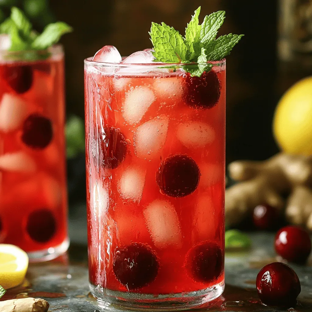 Sweet &#038; Spicy Cherry Ginger Iced Tea Recipe Delight