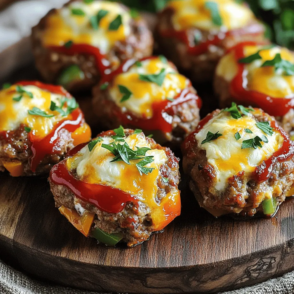 Cheesy stuffed meatloaf bites are small, tasty treats that everyone loves. These bite-sized meatloaf pieces are packed with flavor and cheese. They are perfect for parties, snacks, or a fun dinner.