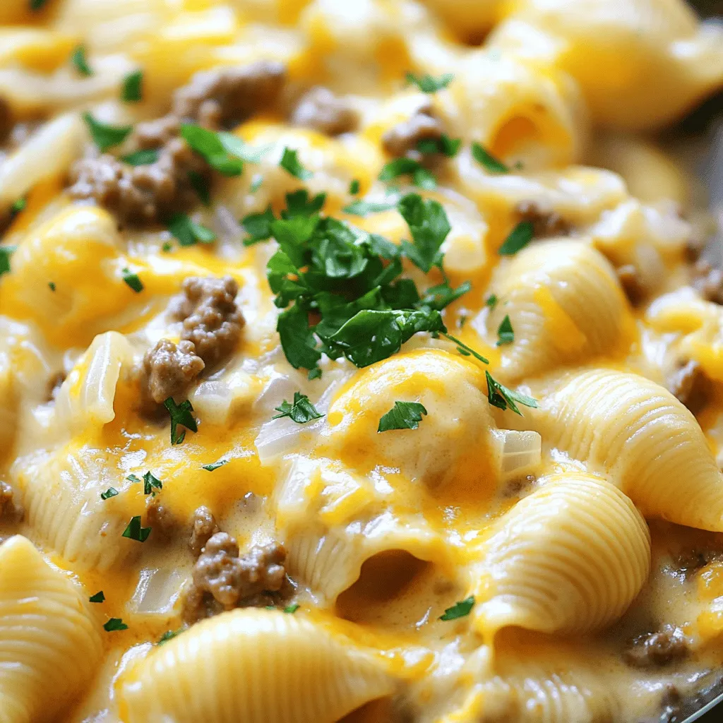 Creamy Beef and Shells Savory Dinner Delight