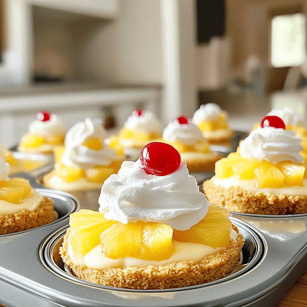 Mini Pineapple Upside Down Cheesecakes Delightful Treat