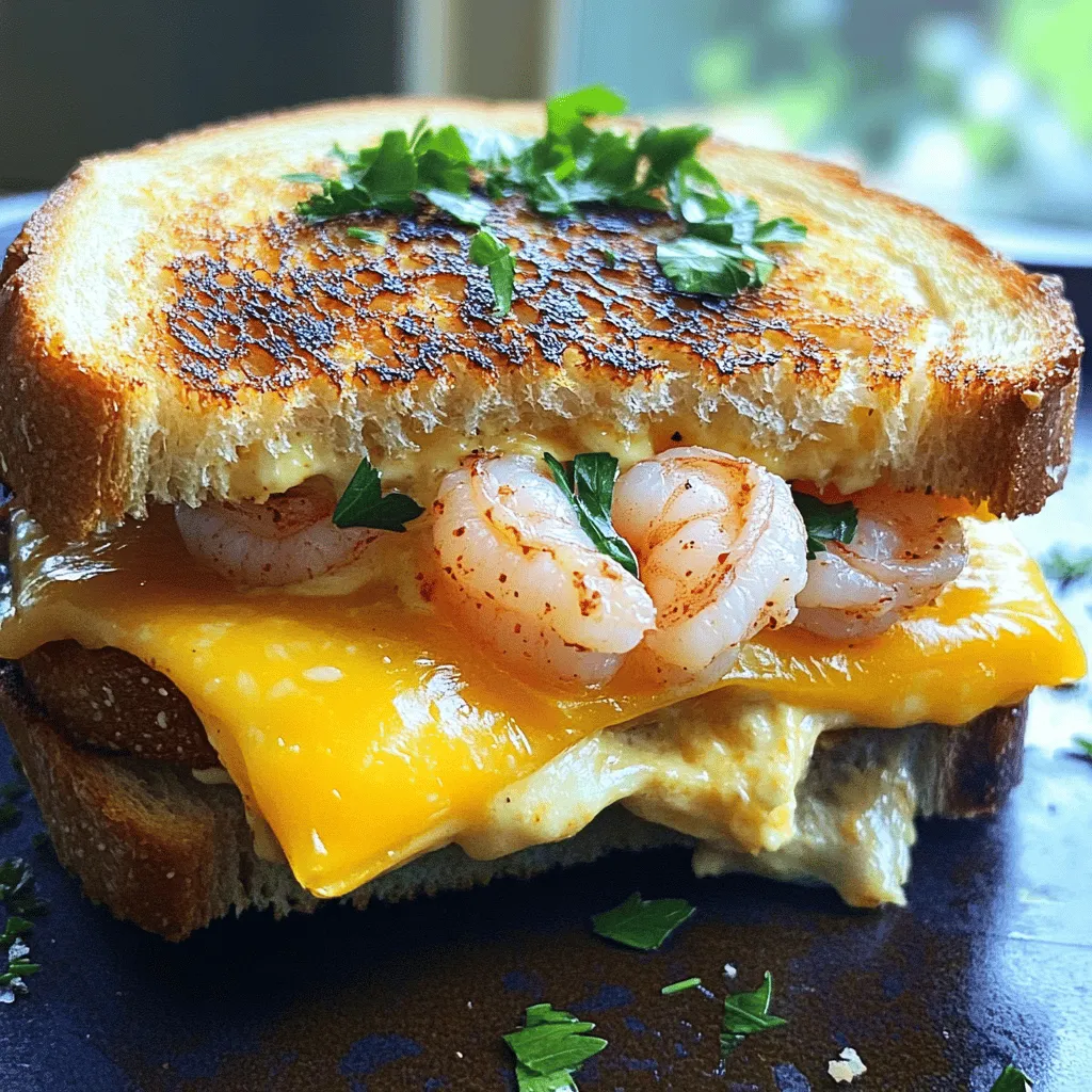 The garlic butter shrimp grilled cheese sandwich is a tasty treat. It has a mix of simple, fresh, and bold flavors. Here are the key ingredients you need.