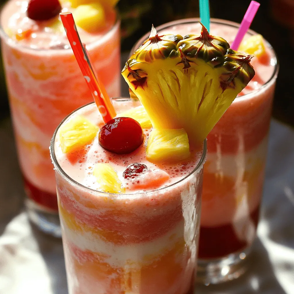 Pink Flamingo Colada Refreshing Summer Delight