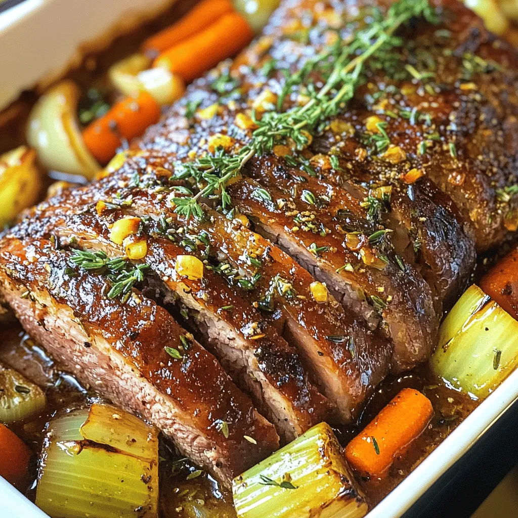Savory Oven Roasted Brisket with Herb Crust