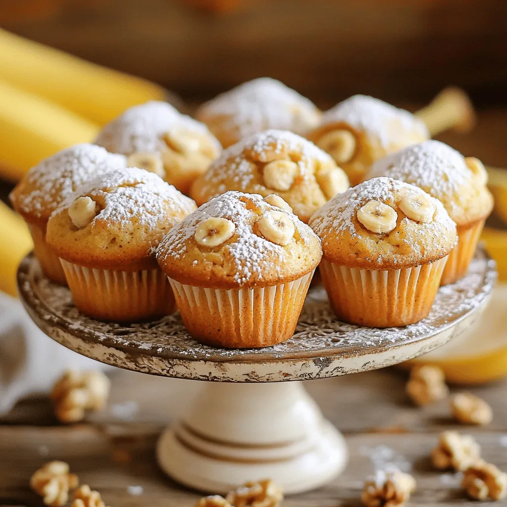 Mini banana muffins are simple to make with just a few key ingredients. The main star is ripe bananas. I recommend using two ripe bananas that are well mashed. The riper the bananas, the sweeter your muffins will be.