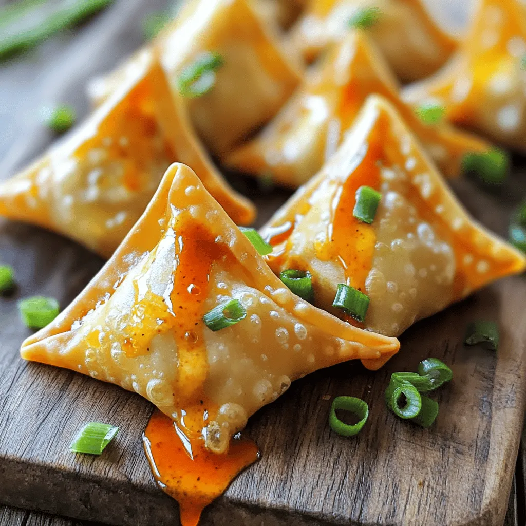 Buffalo Chicken Wontons Flavorful Party Appetizer Delight