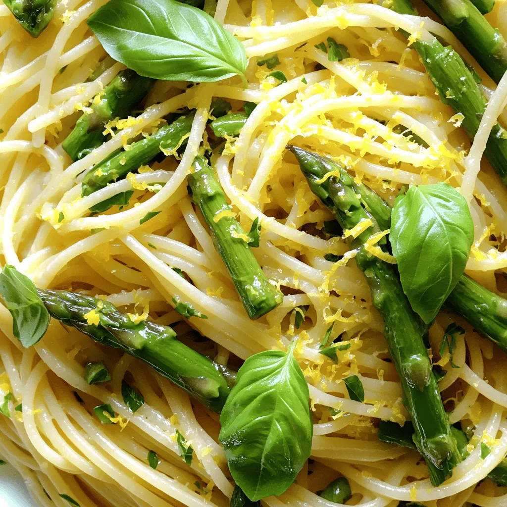 To make Lemon Parmesan Asparagus Pasta, gather these fresh ingredients: