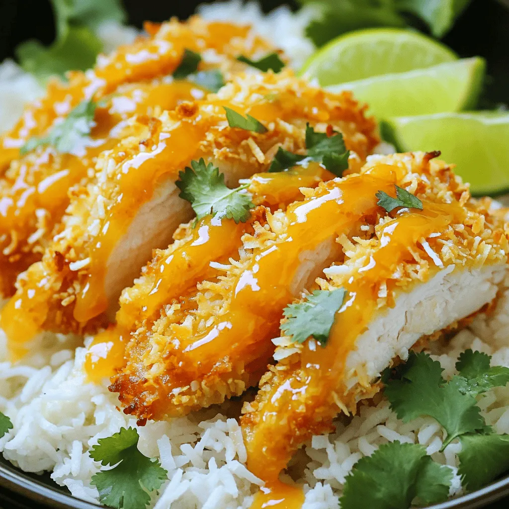 Coconut Chicken with Apricot Sauce Tasty Dinner Option