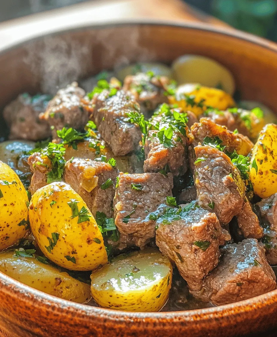 When it comes to comfort food, few dishes can rival the rich, savory goodness of Slow Cooker Garlic Butter Beef Bites & Potatoes. This mouthwatering recipe combines tender, flavorful beef with the earthy goodness of baby potatoes, all simmered in a luscious garlic butter sauce. The result is a hearty meal that not only warms the soul but also satisfies the taste buds.