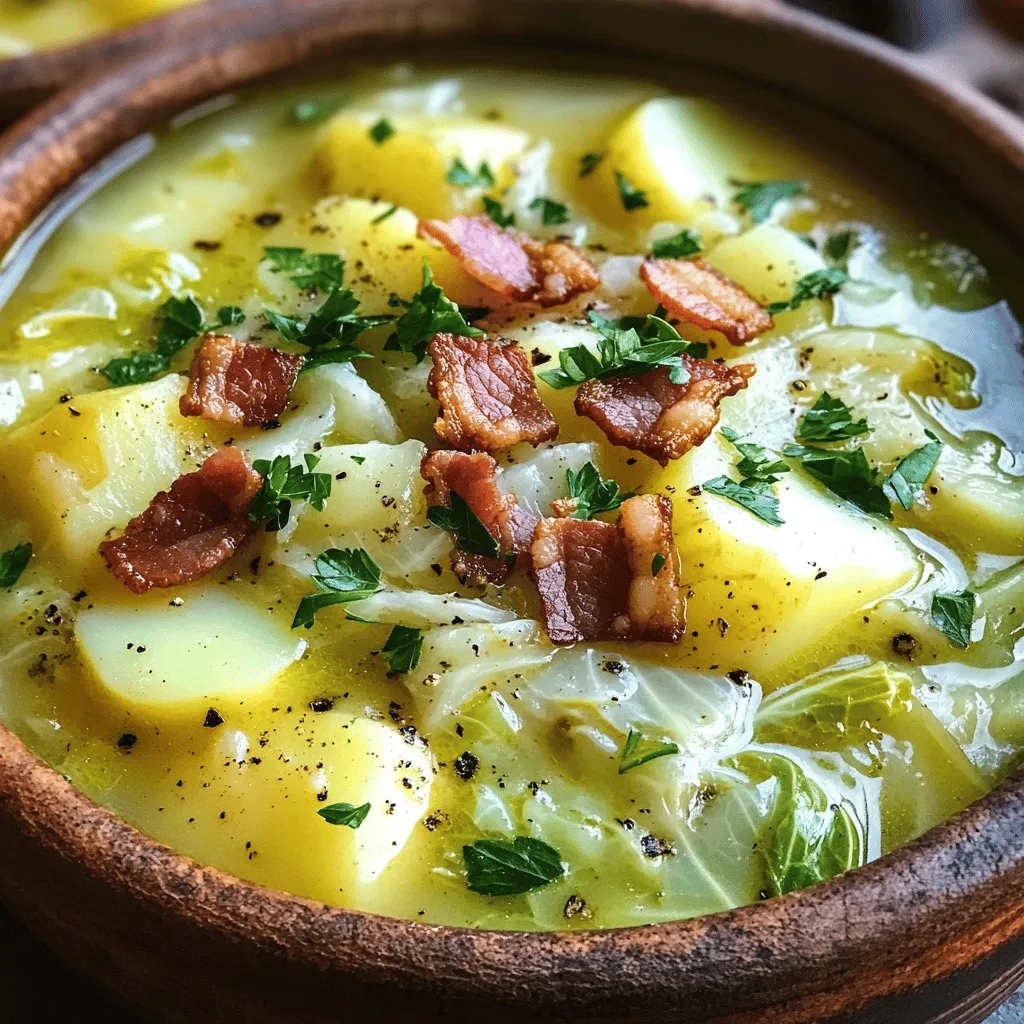 Hearty Irish Bacon, Cabbage, and Potato Soup Recipe