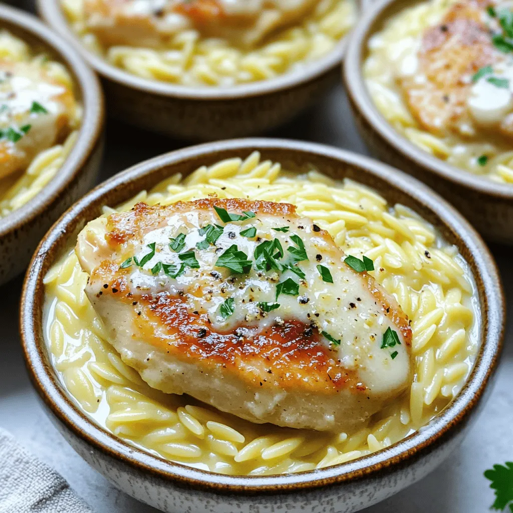 Creamy Garlic Chicken &#038; Orzo Simple and Flavorful Dish