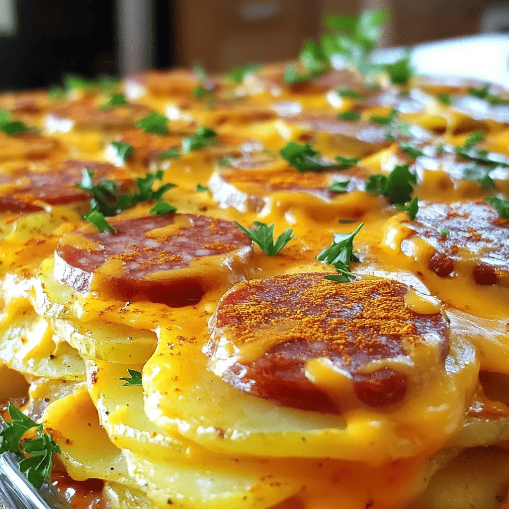 Smoky Kielbasa &#038; Cheesy Potato Casserole Delight