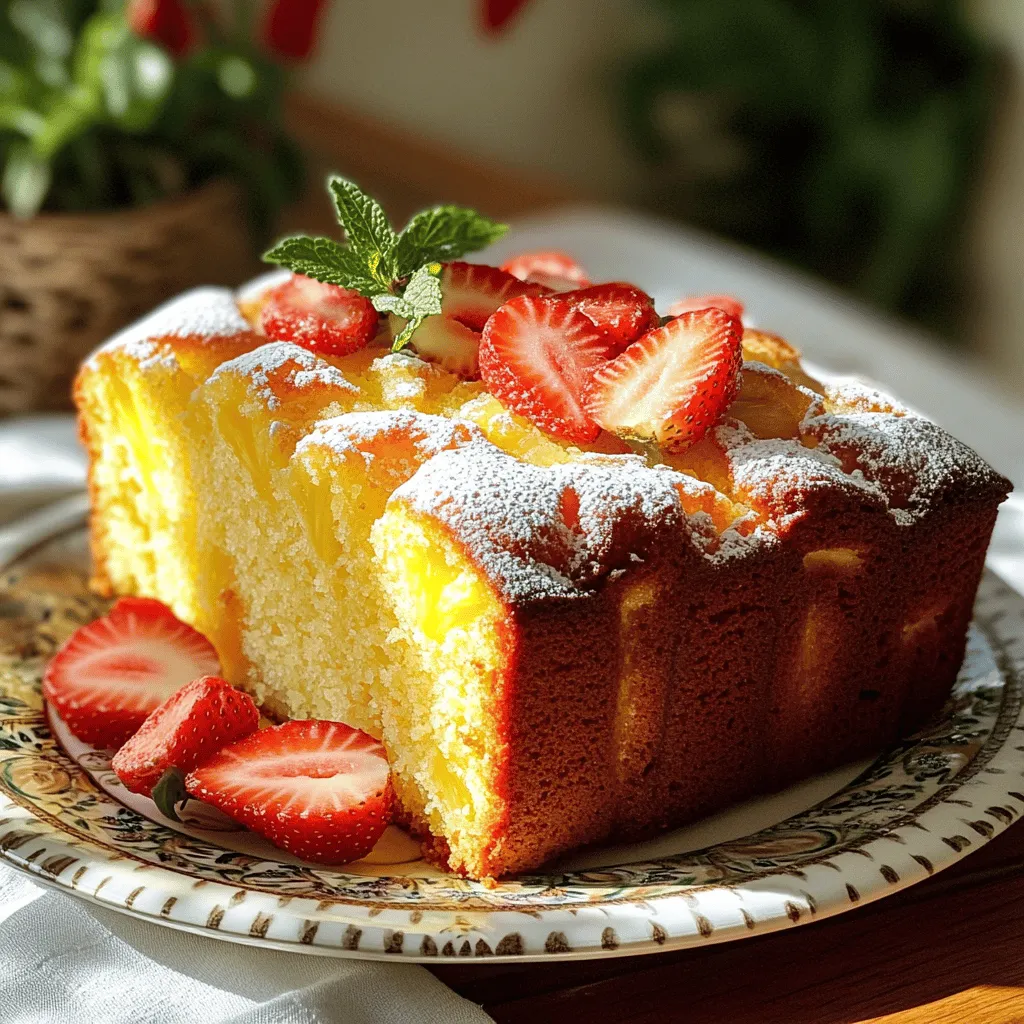Pineapple Strawberry Pound Cake Simple and Tasty Recipe