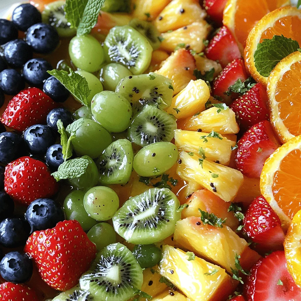 Rainbow Fruit Salad with Honey Lime Dressing Recipe