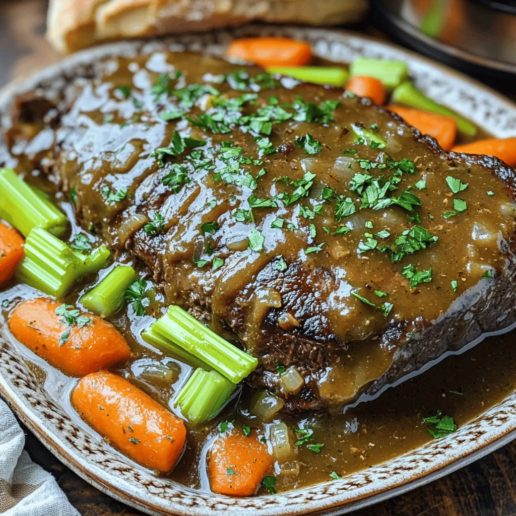 The heart of a great Instant Pot pot roast lies in its key ingredients. Start with a 3-4 lbs beef chuck roast. This cut has the right amount of fat for flavor. Next, add one tablespoon of olive oil. It helps to sear the meat, giving it a nice crust.