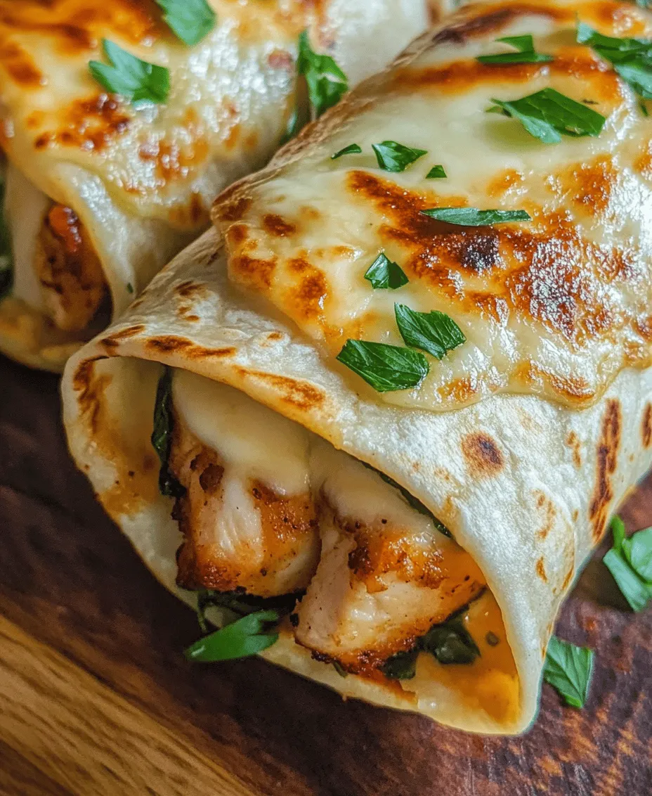 To craft the perfect Cheesy Garlic Chicken Wraps, it